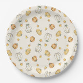 Kürbisfeld-Papierpartyplatte Pappteller (Vorderseite)