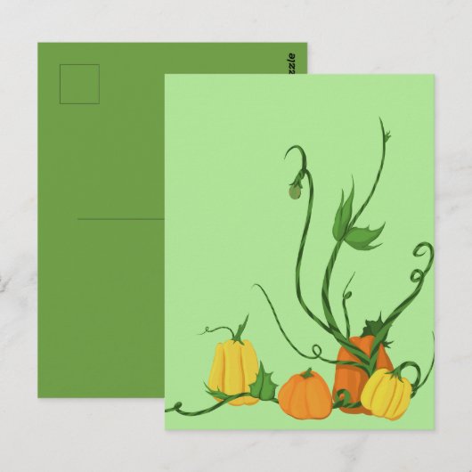 Kürbisfeld Postkarte (Vorne/Hinten)