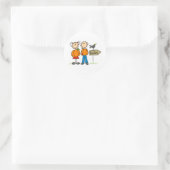 Kürbisfeld Runder Aufkleber (Tasche)