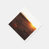 Kürbisfeld Sonnenuntergang B Serviette (Ecke)