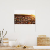 Kürbisfeld Sonnenuntergang C Poster (Küche)