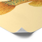 Kürbisfinen im Farbhintergrund Poster (Ecke)