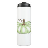 Kürbisflach grün thermosbecher (Vorderseite)