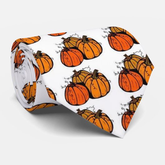 Kürbisflecken Krawatte (Gerollt)