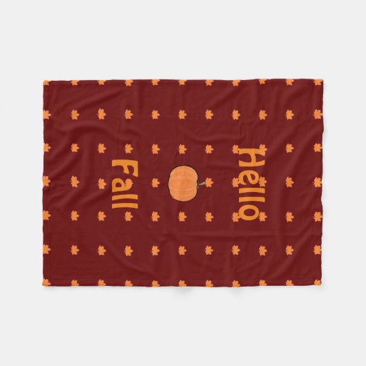 Kürbisflockendecke Fleecedecke (Vorderseite (Horizontal))