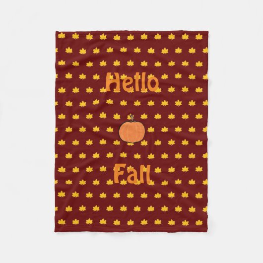 Kürbisflockendecke Fleecedecke (Vorderseite)