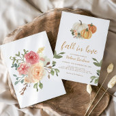 Kürbisfloralfall in Liebe Brautparty Einladung