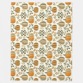Kürbisgefallene Orange Green Fleecedecke (Vorderseite)