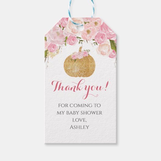 Kürbisgefältelmarke Geschenkanhänger (Vorderseite)