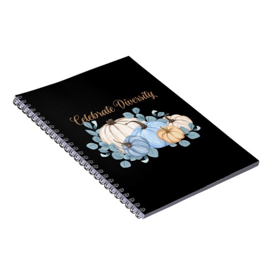 Kürbisgefasstes Celebrate-Diversity-Notebook Notizblock (Rechte Seite)