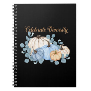 Kürbisgefasstes Celebrate-Diversity-Notebook Notizblock