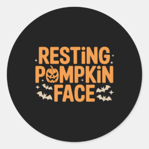 Kürbisgefecht fett T Halloween T-Shirt wiederherst Runder Aufkleber