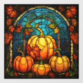 Kürbisgefestigte Glasfenster Fensteraufkleber (Blatt)