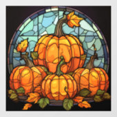 Kürbisgefestigte Glasfenster Fensteraufkleber (Blatt)