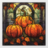 Kürbisgefestigte Glasfenster Fensteraufkleber (Blatt)