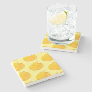 Kürbisgeflecht-Muster Bildfläche Steinuntersetzer