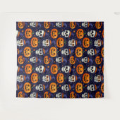 Kürbisgeflecht und Muster - Spooky Gothic Wandteppich (Vorderseite (Horizontal))