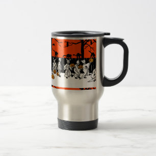 Kürbisgeist Vintage Muster Reisebecher