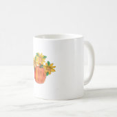 Kürbisgelbe Sonnenblumen Kaffeetasse (VorderseiteRechts)