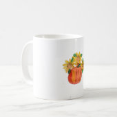 Kürbisgelbe Sonnenblumen Kaffeetasse (Vorderseite Links)