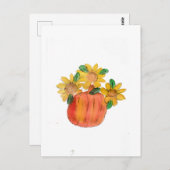 Kürbisgelbe Sonnenblumen Postkarte (Vorne/Hinten)