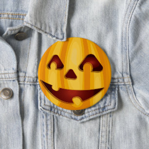 Kürbisgemälde, die Halloween-Design lächeln Button