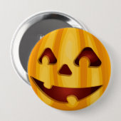 Kürbisgemälde, die Halloween-Design lächeln Button (Vorne & Hinten)