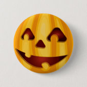 Kürbisgemälde, die Halloween-Design lächeln Button (Vorderseite)