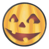 Kürbisgemälde, die Halloween-Design lächeln Eishockey Puck (Vorderseite)
