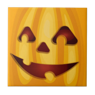 Kürbisgemälde, die Halloween-Design lächeln Fliese
