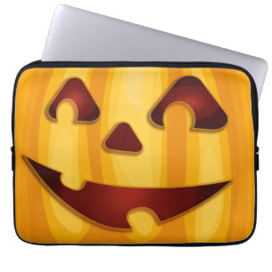 Kürbisgemälde, die Halloween-Design lächeln Laptopschutzhülle