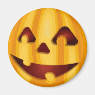 Kürbisgemälde, die Halloween-Design lächeln Magnet