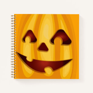 Kürbisgemälde, die Halloween-Design lächeln Notizblock