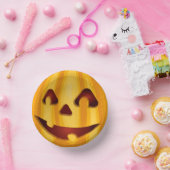 Kürbisgemälde, die Halloween-Design lächeln Pappteller (Party)