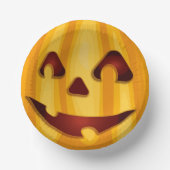Kürbisgemälde, die Halloween-Design lächeln Pappteller (Vorderseite)