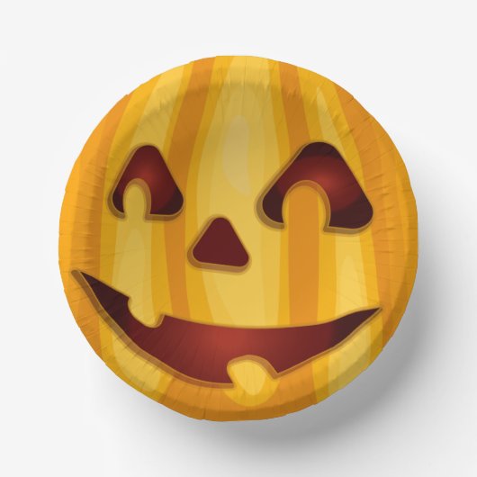 Kürbisgemälde, die Halloween-Design lächeln Pappteller (Vorderseite)