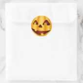 Kürbisgemälde, die Halloween-Design lächeln Runder Aufkleber (Tasche)