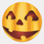 Kürbisgemälde, die Halloween-Design lächeln Runder Aufkleber (Vorderseite)