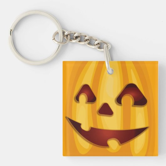 Kürbisgemälde, die Halloween-Design lächeln Schlüsselanhänger (Vorderseite)