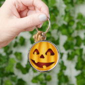 Kürbisgemälde, die Halloween-Design lächeln Schlüsselanhänger (Hand)