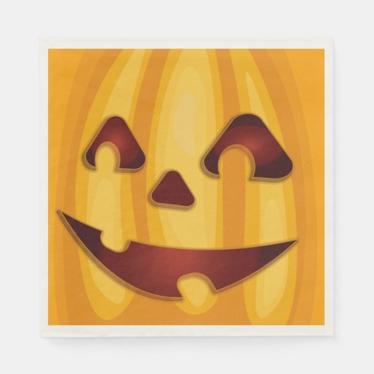 Kürbisgemälde, die Halloween-Design lächeln Serviette (Vorderseite)