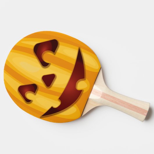 Kürbisgemälde, die Halloween-Design lächeln Tischtennis Schläger (Rückseite Seitenansicht)