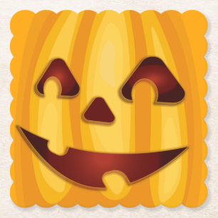 Kürbisgemälde, die Halloween-Design lächeln Untersetzer