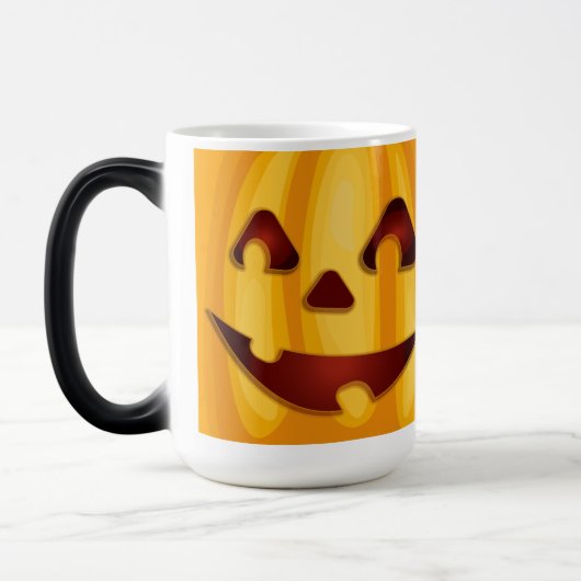 Kürbisgemälde, die Halloween-Design lächeln Verwandlungstasse (Links)