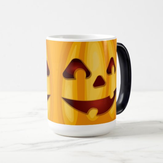 Kürbisgemälde, die Halloween-Design lächeln Verwandlungstasse (VorderseiteRechts)