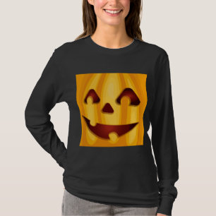 Kürbisgemüse lächelnd Halloween-Design-T - Shirt