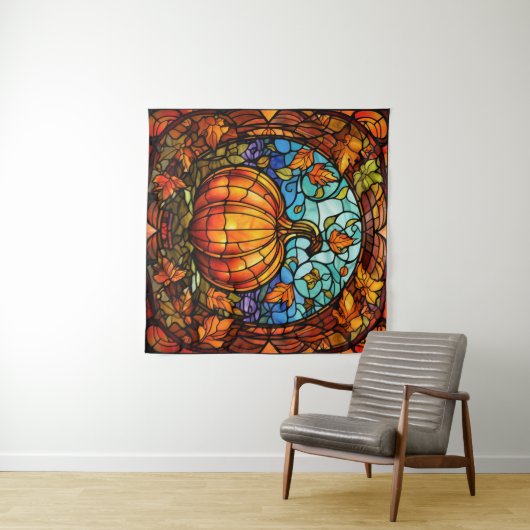 Kürbisgepolstertes Glasband Wandteppich (Beispiel (Horizontal))