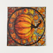 Kürbisgepolstertes Glasband Wandteppich (Vorderseite (Horizontal))