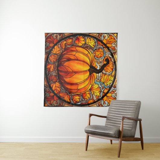 Kürbisgepolstertes Glasband Wandteppich (Beispiel (Horizontal))