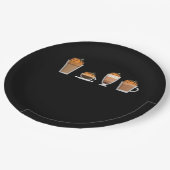 Kürbisgeruch-Kaffeeauswahl essenziell Pappteller (Schrägansicht)